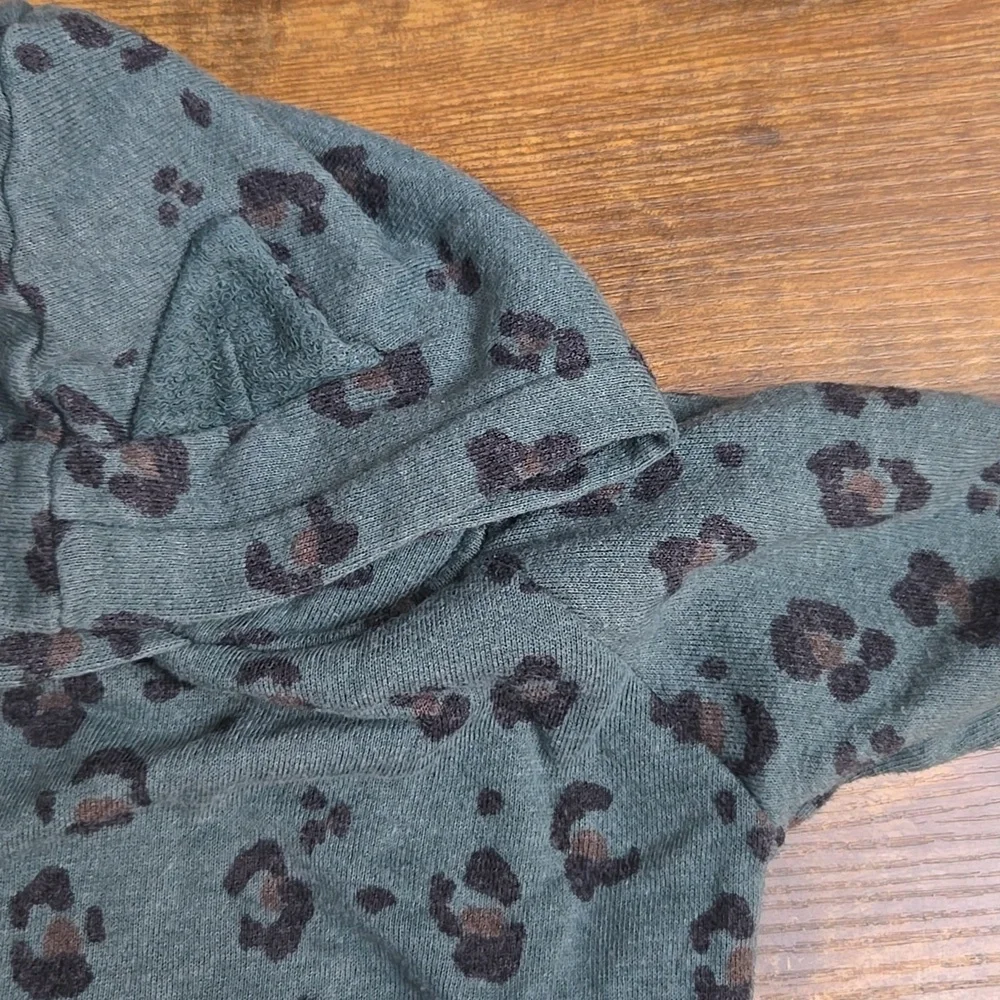 lulu+roo girls green cheetah hoodie